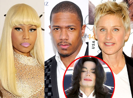 Nicki Minaj, Nick Cannon, Ellen DeGeneres, Michael Jackson Nicki Minaj, Nick Cannon, Ellen DeGeneres, Michael Jackson